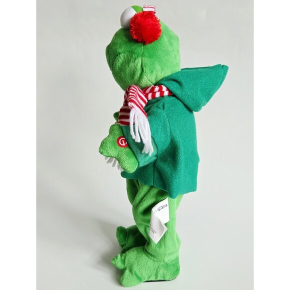 Gemmy Christmas Frog Animated Plush Toy Dancing Singing Apple Bottom Jeans - Picture 8 of 14